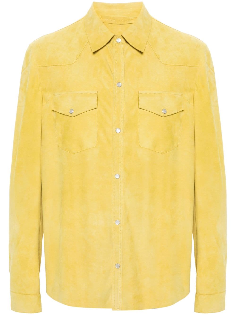 Salvatore Santoro Western-style Suede Shirt In Yellow