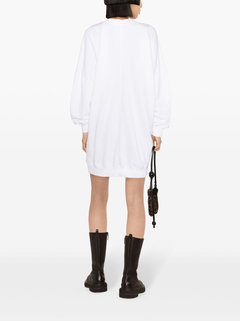 Shop Isabel Marant Tenery Organic Cotton Sweatshirt Dress In White