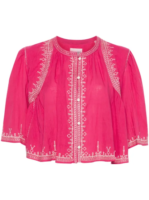 MARANT ÉTOILE Perkins embroidered-detailing blouse