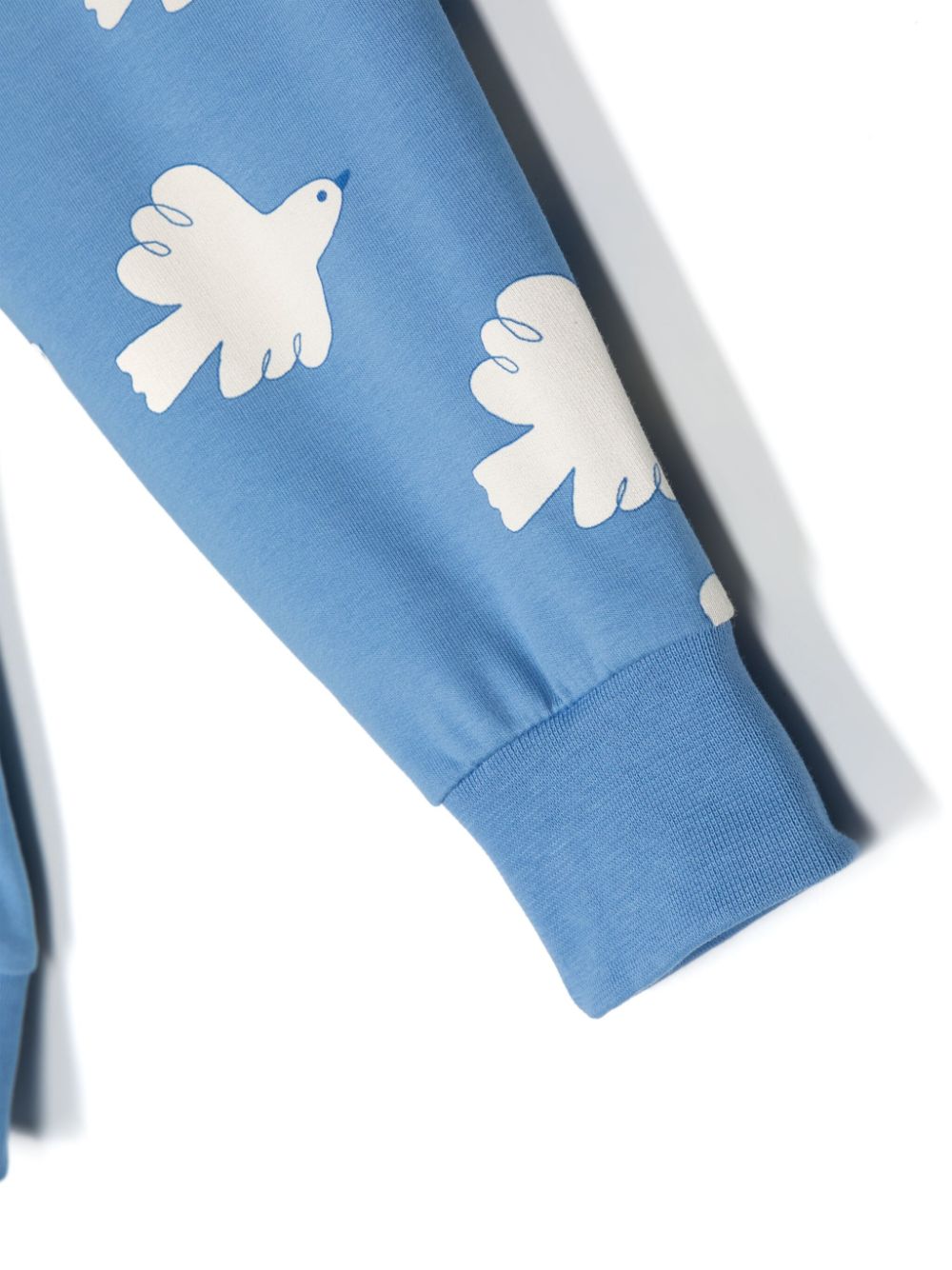 Shop Tiny Cottons Doves-print Cotton Track Pants In Blue