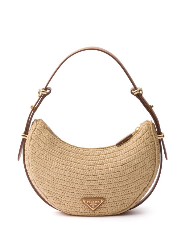 Prada Arqué Woven Shoulder Bag - Farfetch