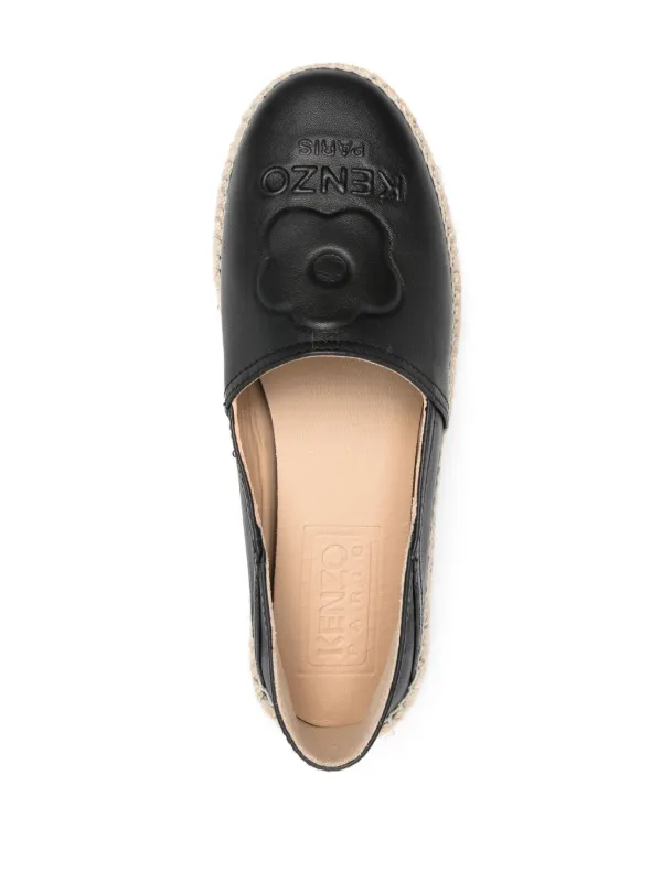 Kenzo black leather espadrilles on sale