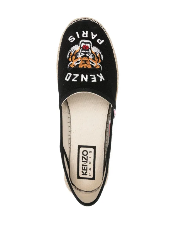 Kenzo Kenzo Lucky Tiger Canvas Espadrilles Black FARFETCH AO