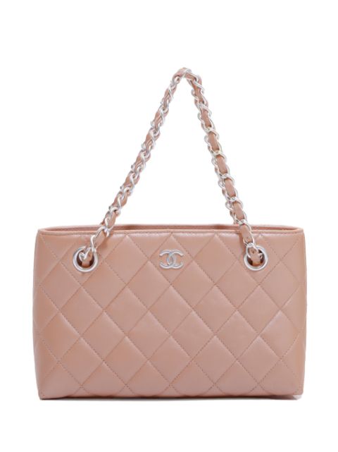 HOT SALE CHANEL 1997-1999 CC diamond-quilted tote bag Women