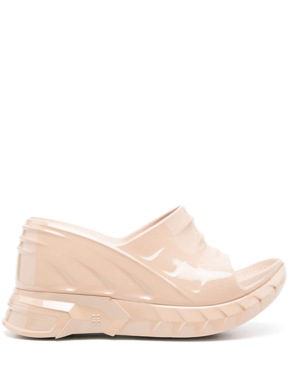 Shop Givenchy Marshmallow Wedge Slides In Pink