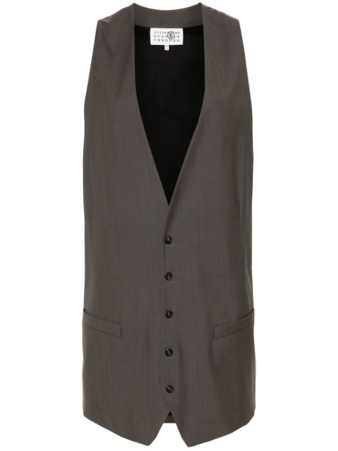 MM6 Maison Margiela longline wool waistcoat