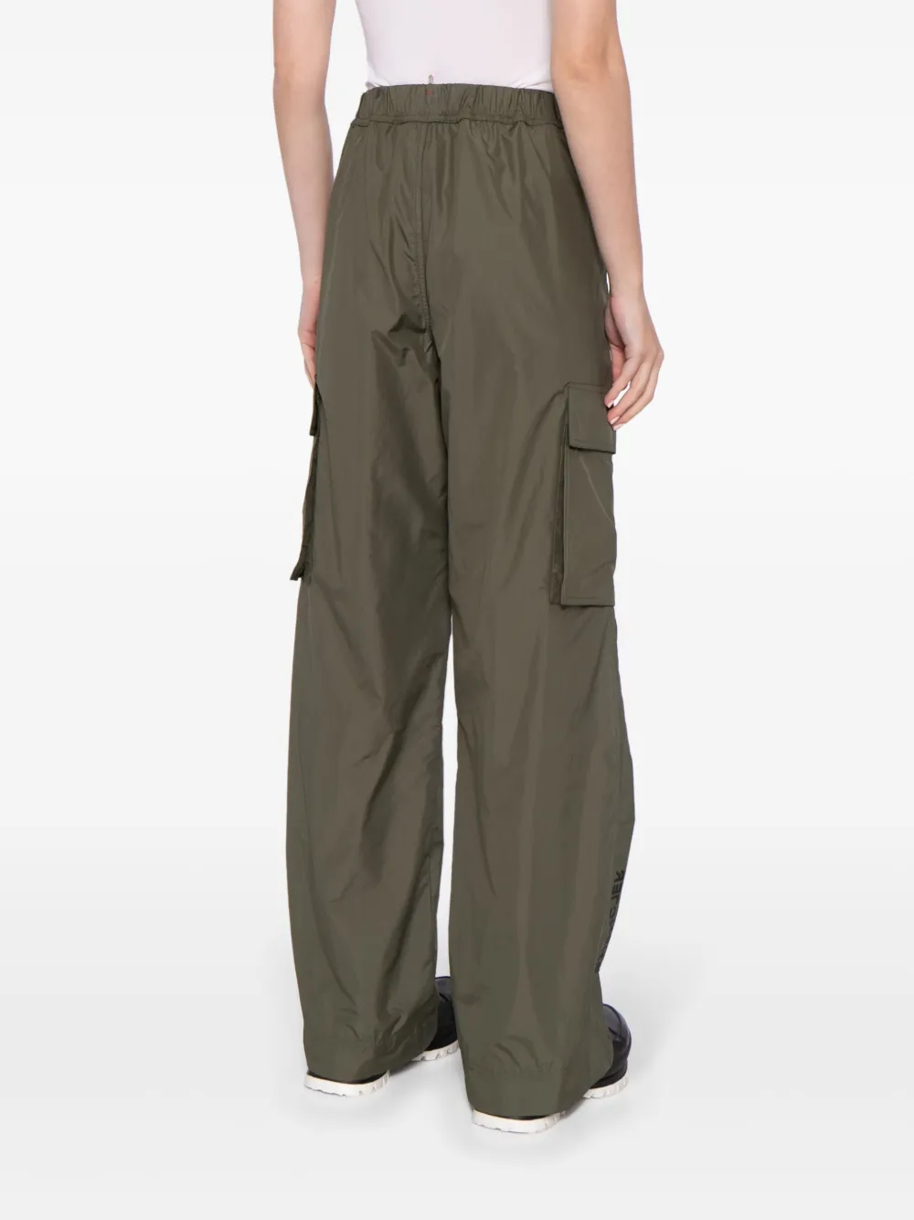 Shop Moncler Buckle-detail Track Pants In Green