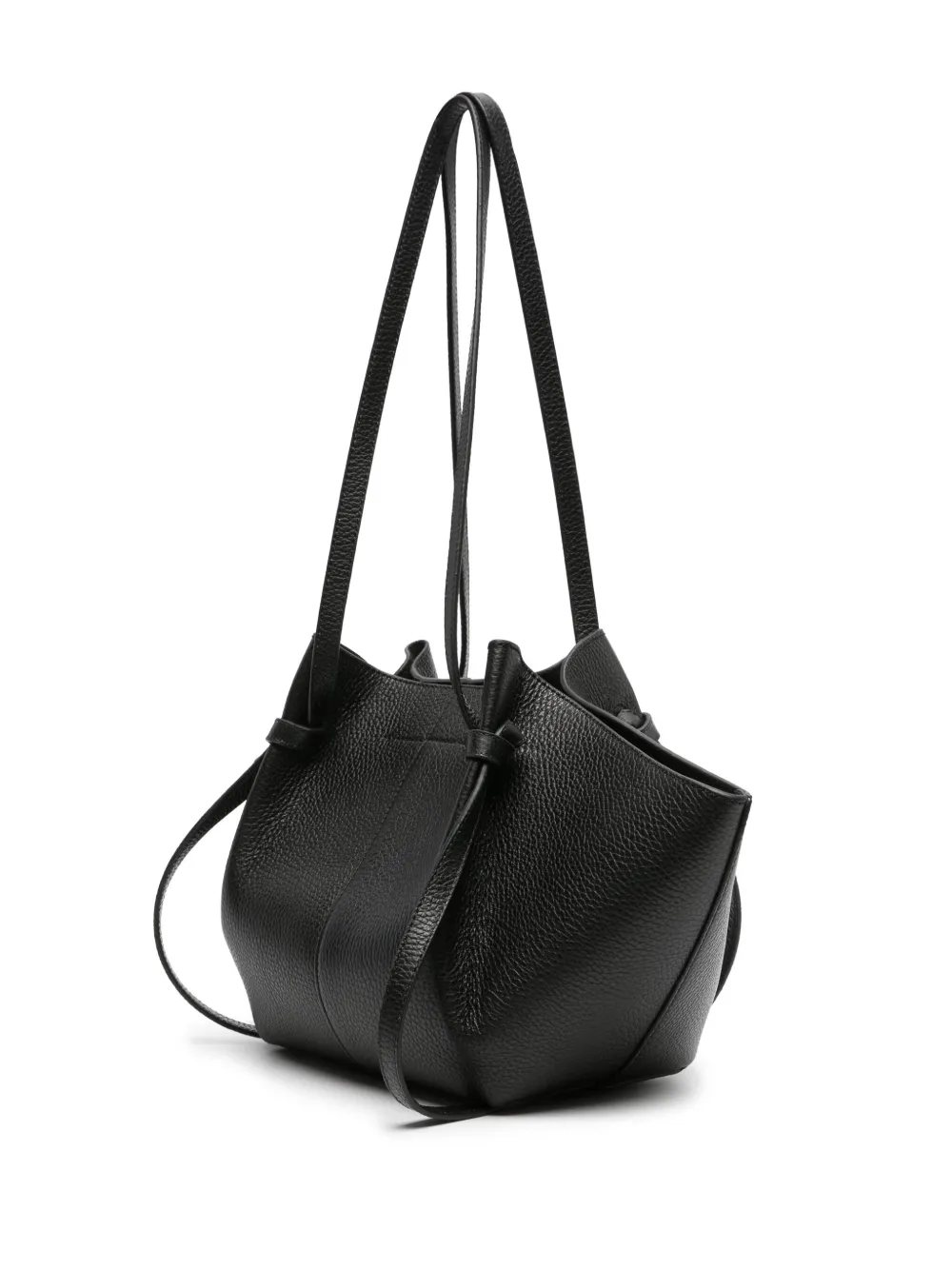 Yuzefi Mochi leren shopper Zwart