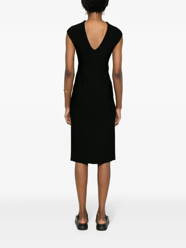 MRZ V-neck Pencil Midi Dress | Black | FARFETCH