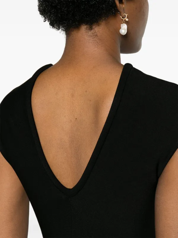 MRZ V-neck Pencil Midi Dress | Black | FARFETCH