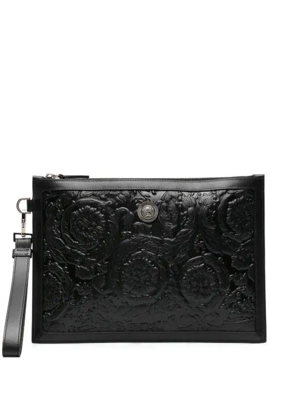 Versace medusa logo clutch mini store zip bag