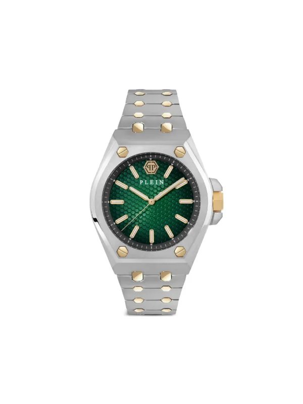 Philipp Plein Relógio De Aço Inoxidável De 43mm | Verde | FARFETCH BR