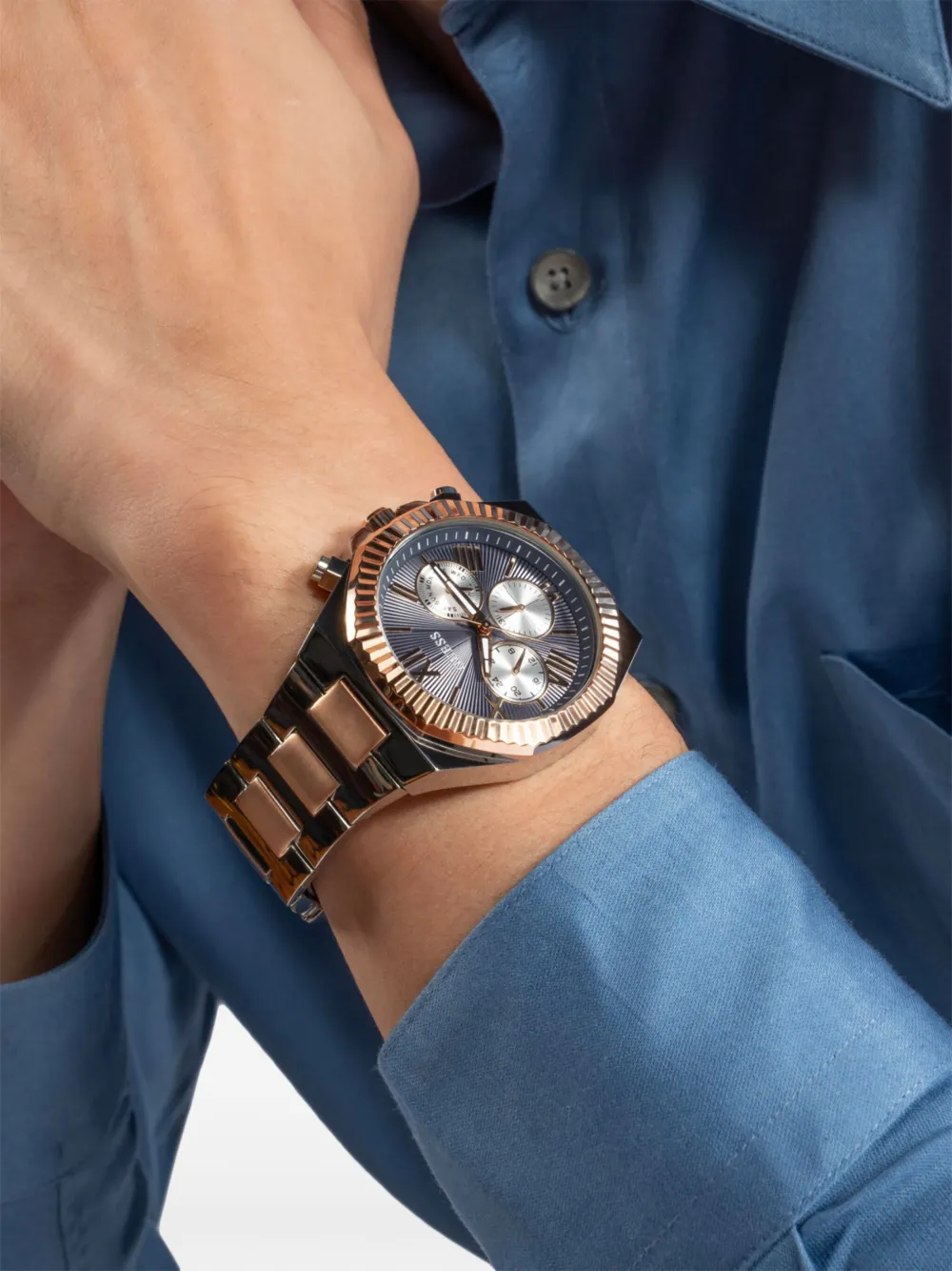 GUESS USA Edelstahl-Chronograph 44mm - Farfetch