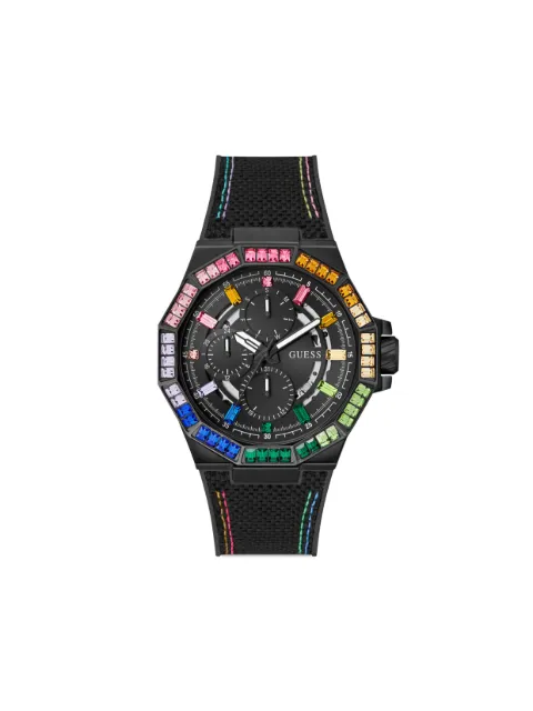 GUESS USA crystal-encrusted chronograph 46mm