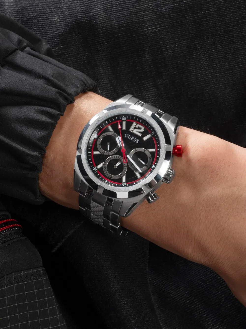 GUESS USA Orologio cronografo in acciaio inossidabile 44mm | Image 7