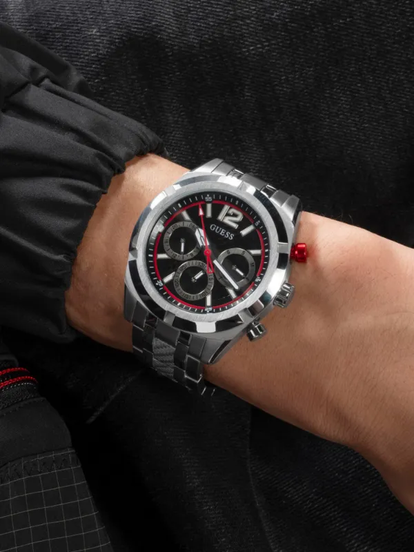 GUESS USA Edelstahl-Chronograph 44mm - Farfetch