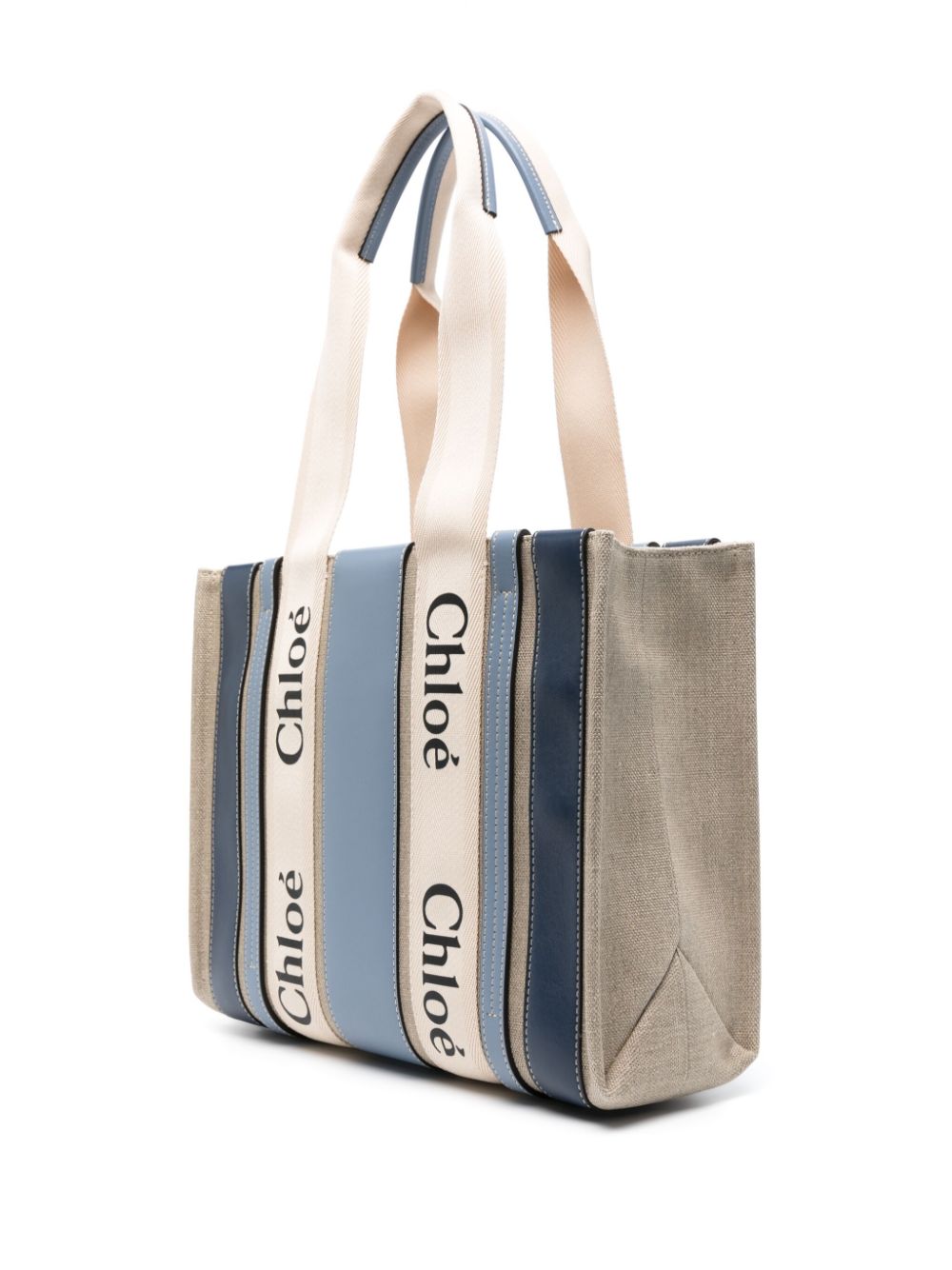 Shop Chloé Small Woody Tote Bag In Neutrals