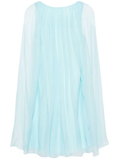 Max Mara sheer-overlay silk cape dress Women