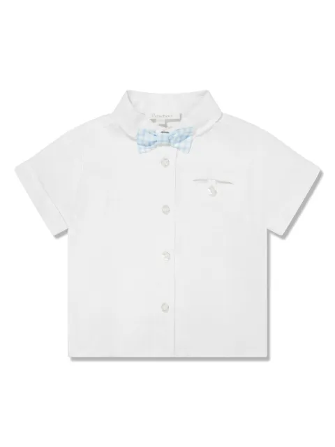Patachou camisa manga corta con moño a cuadros