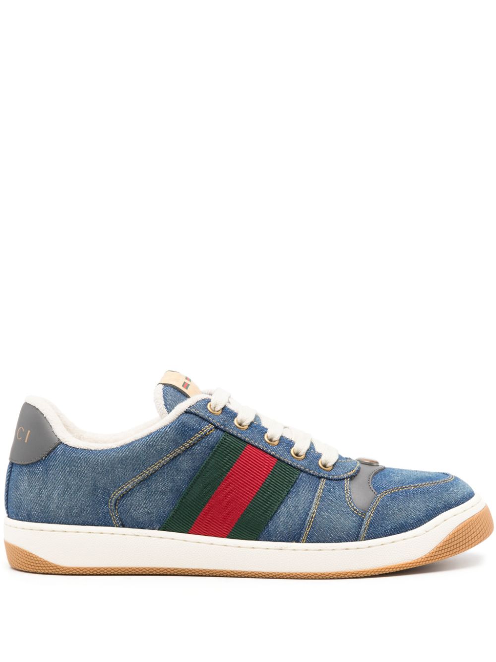 Gucci Screener denim sneakers - Blau