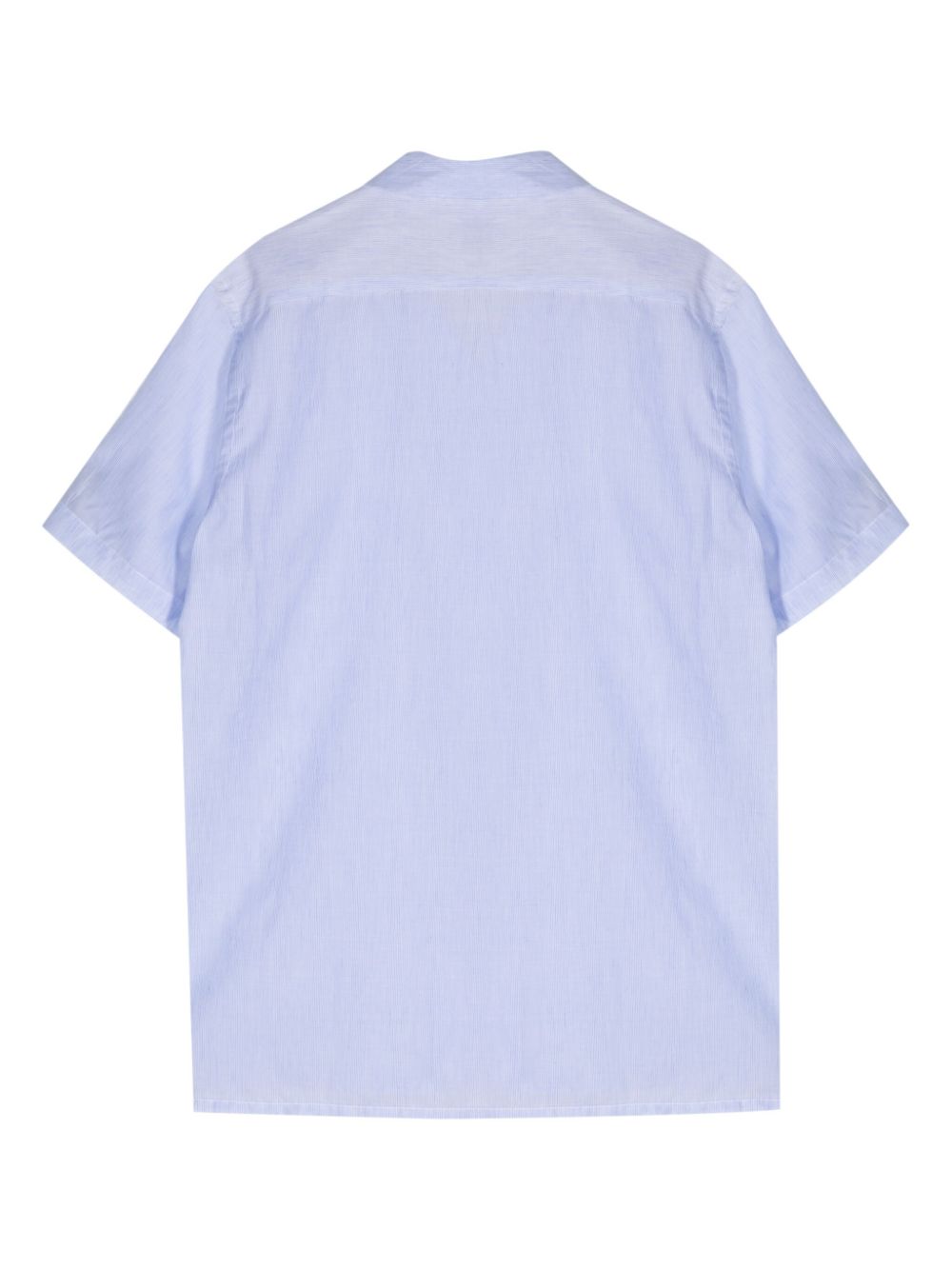 Shop Ps By Paul Smith Short-sleeve Cotton Blend Shirt In Blue