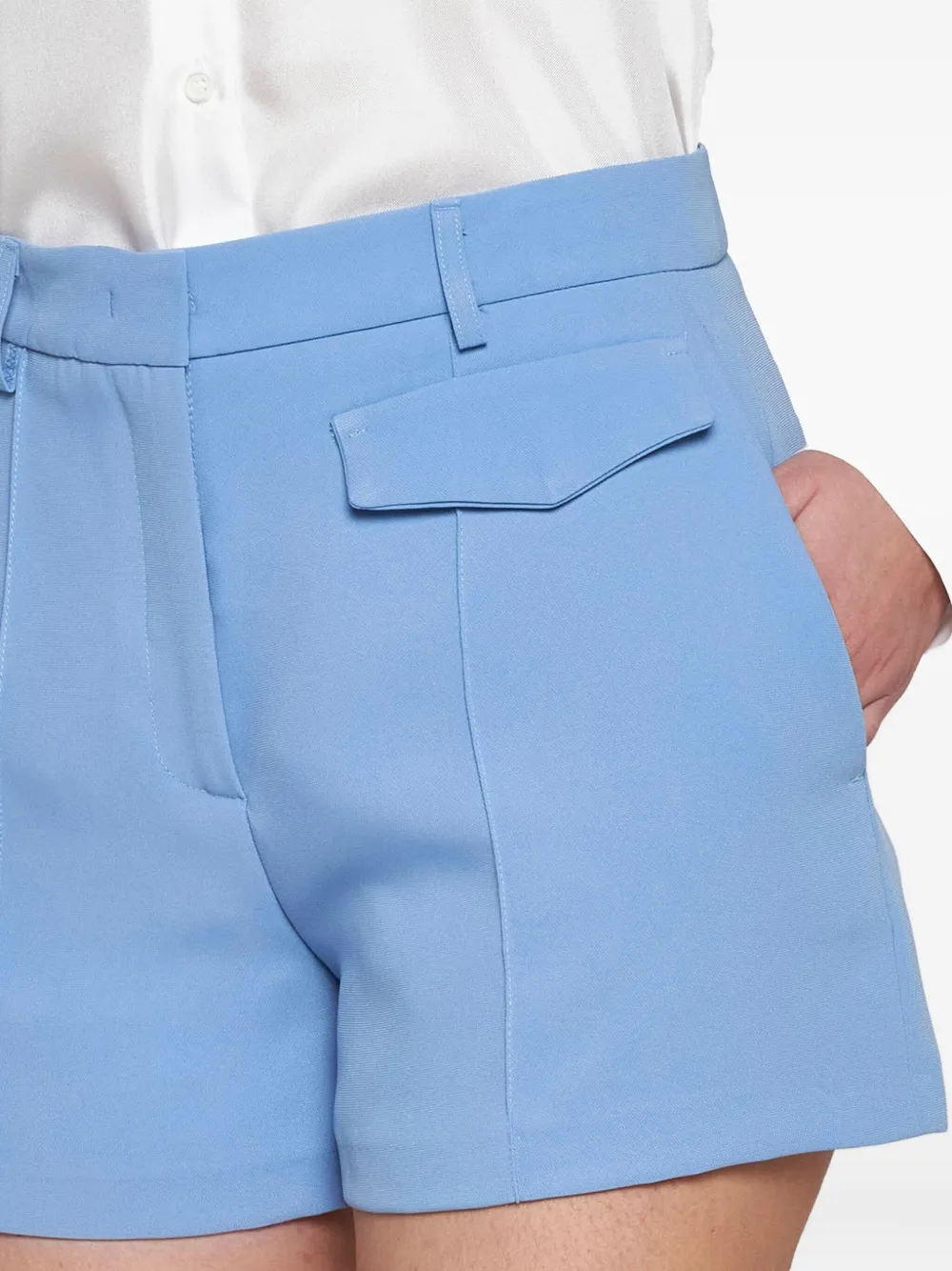 Blanca Vita pocket-detail tailored shorts CIELO