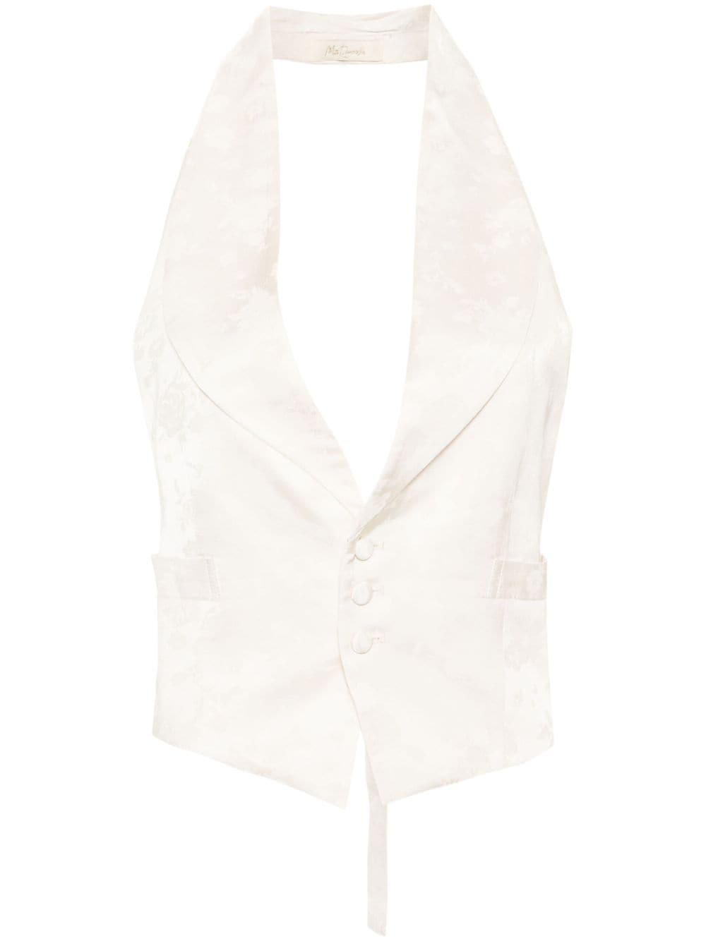 Mes Demoiselles Duman Floral-jacquard Gillet In White