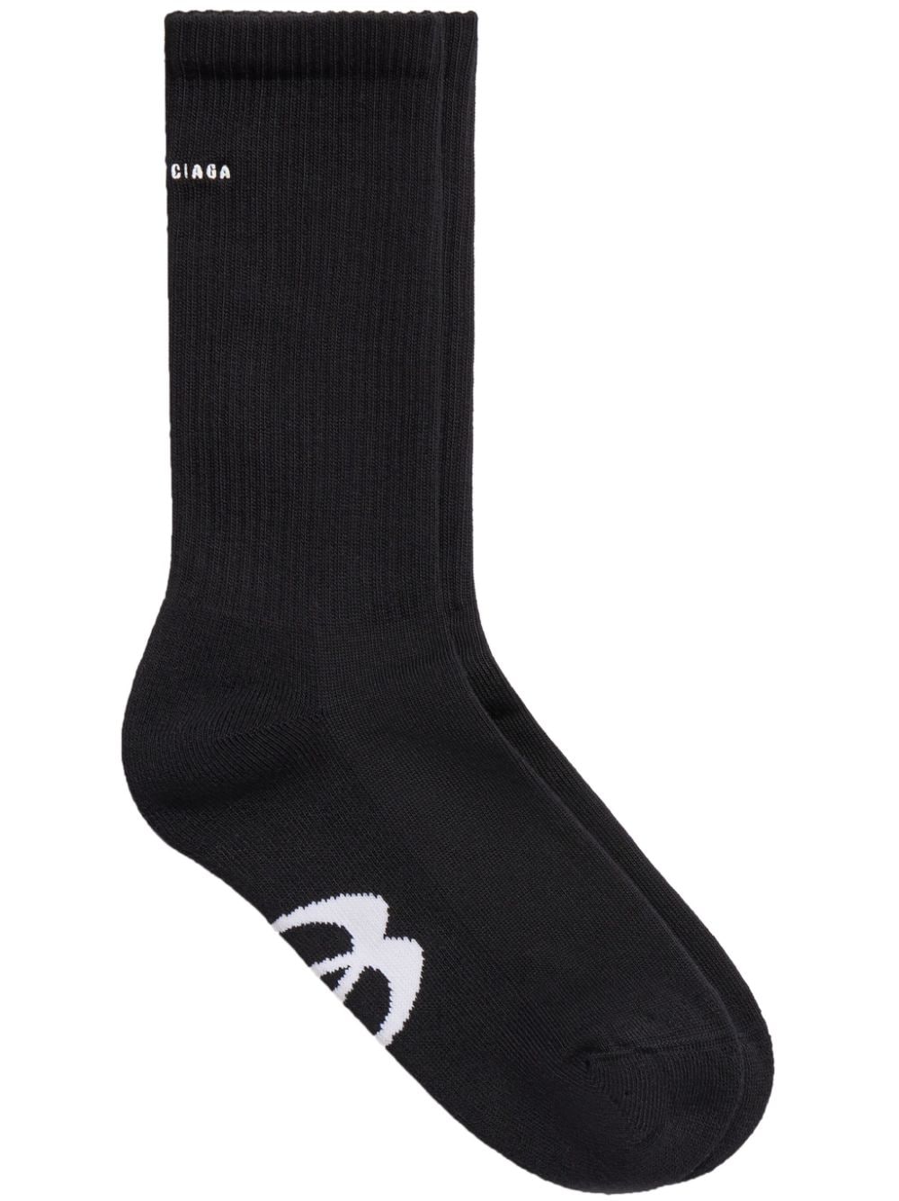 Shop Balenciaga Unity Sports Icon Socks In Black