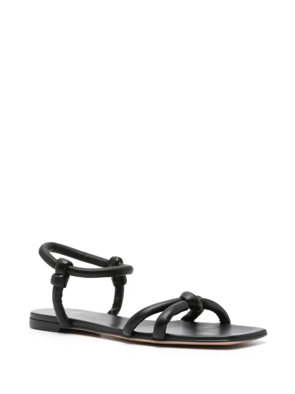Gianvito Rossi Juno Leather Sandals | Black | FARFETCH