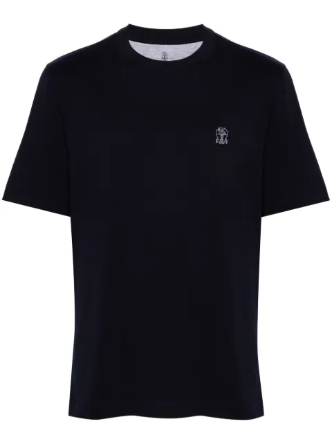 Brunello Cucinelli logo-print cotton T-shirt