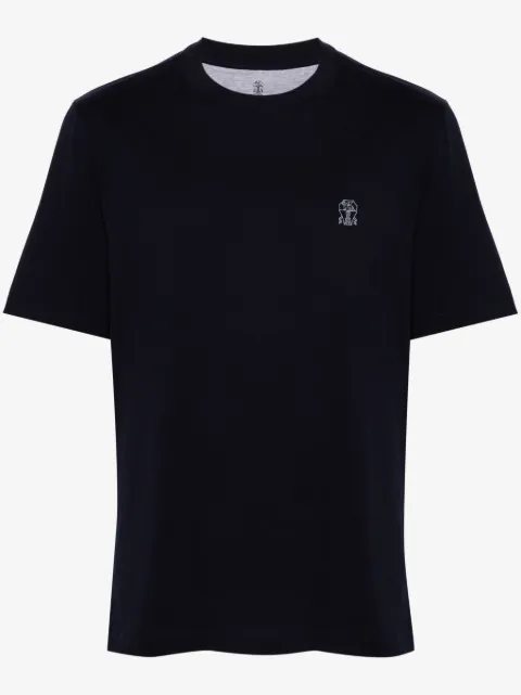 Brunello Cucinelli logo-print cotton T-shirt
