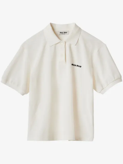 Miu Miu cotton piqué polo shirt