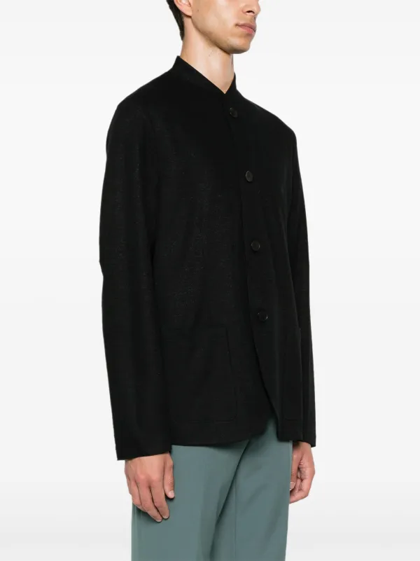 Harris Wharf London Nehru Bomber Jacket | Black | FARFETCH