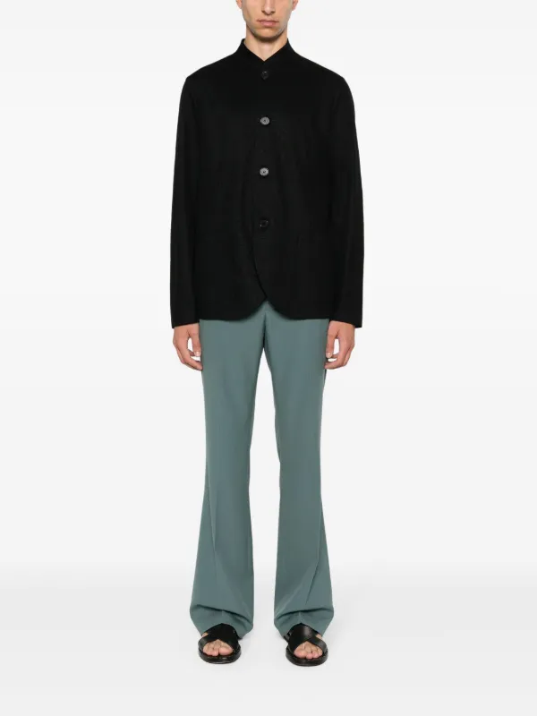 Harris Wharf London Nehru Bomber Jacket | Black | FARFETCH