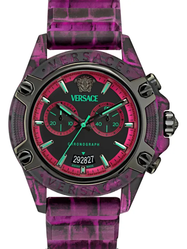 Versace Icon Active 44mm 腕時計 | ブラック | FARFETCH JP