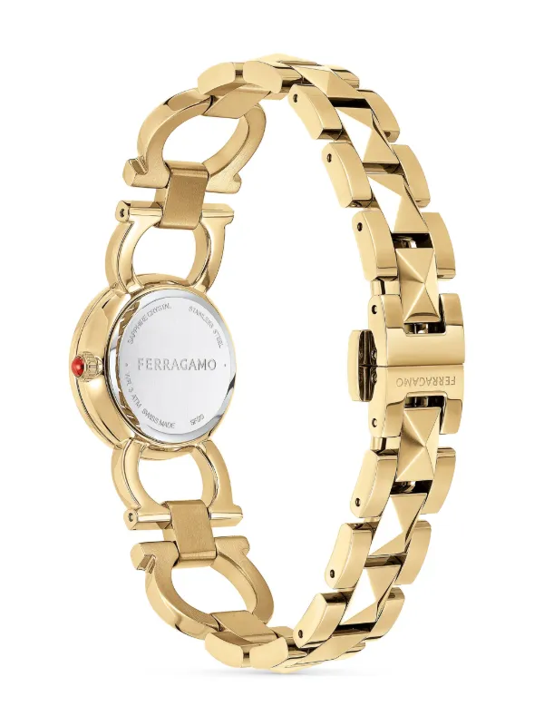 Ferragamo Double Gancini Stud 25mm | White | FARFETCH