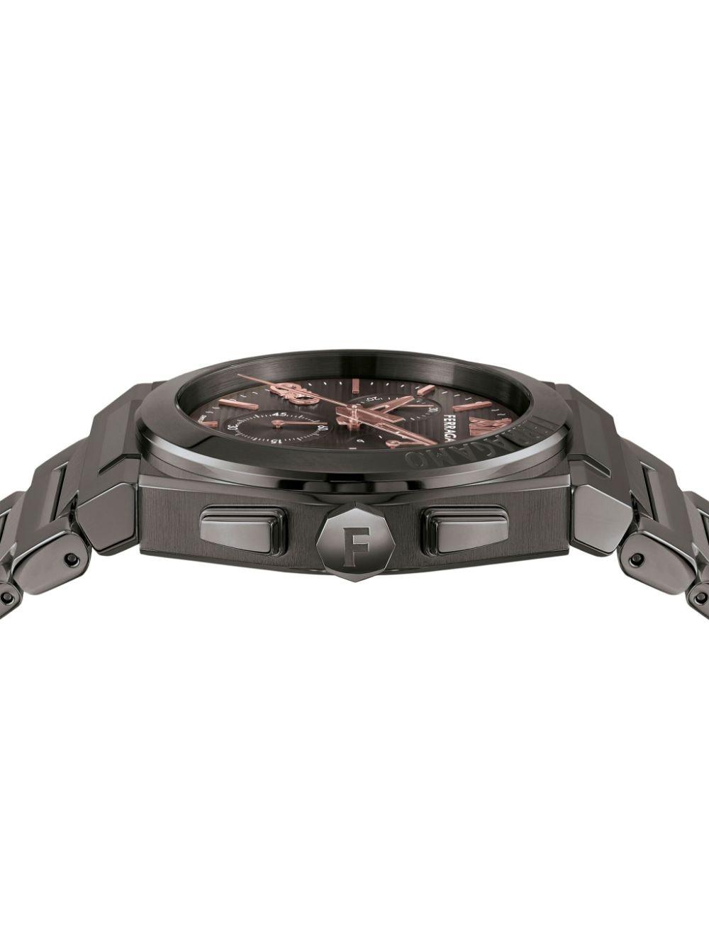 Shop Ferragamo Vega Chronograph 42mm In Black