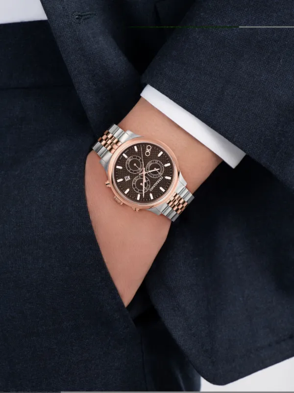 Ferragamo デュオ クロノグラフ Q 42mm | ブラウン | FARFETCH JP