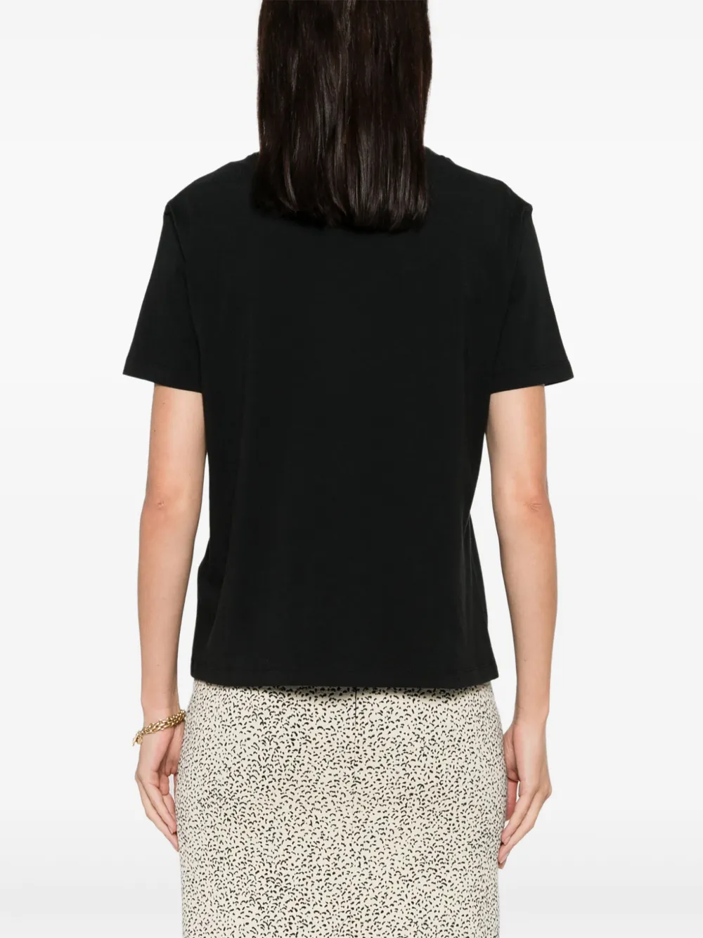 Allude Jersey-katoenen T-shirt Zwart