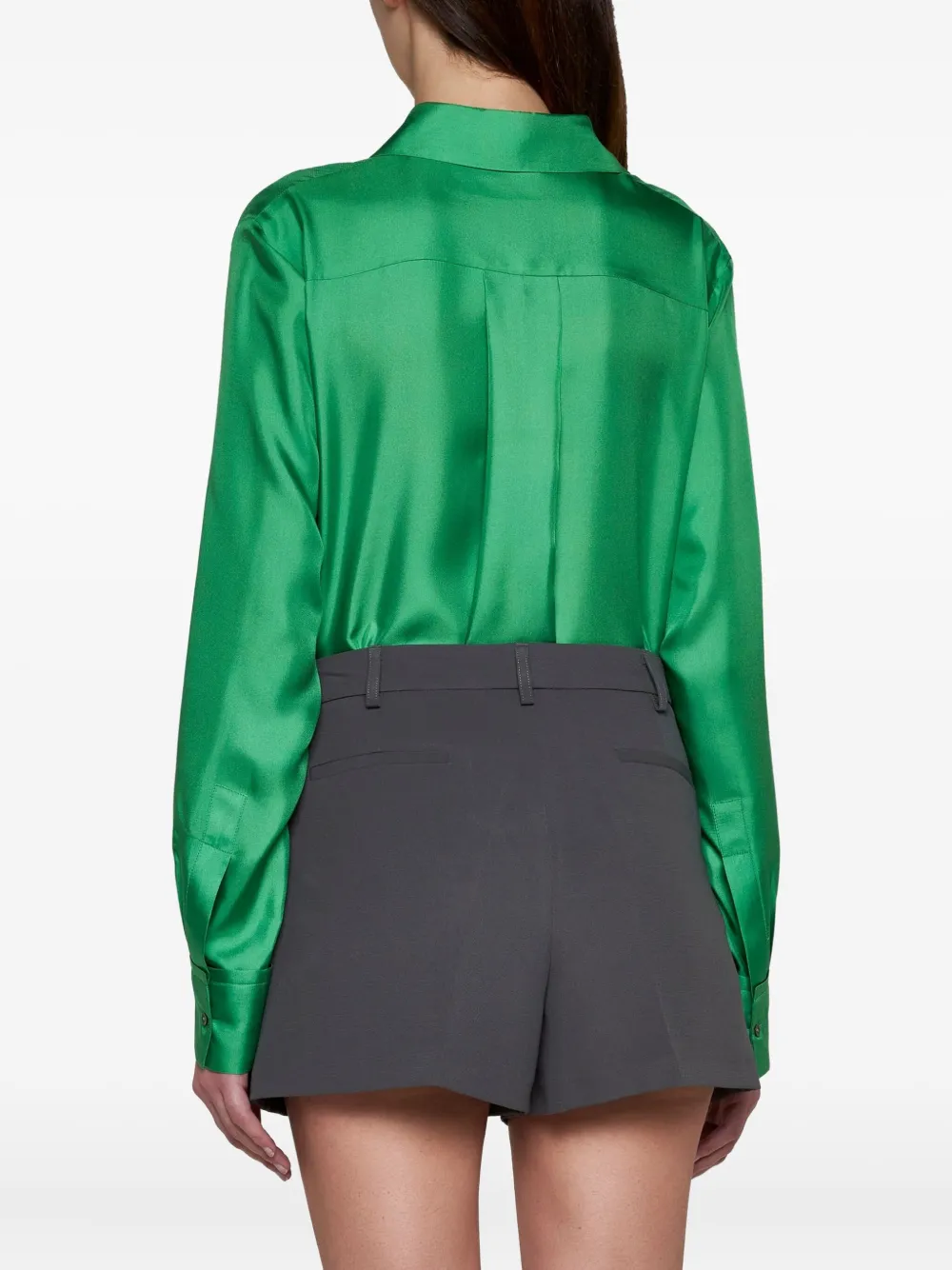 Blanca Vita pleated pocket shorts Grijs