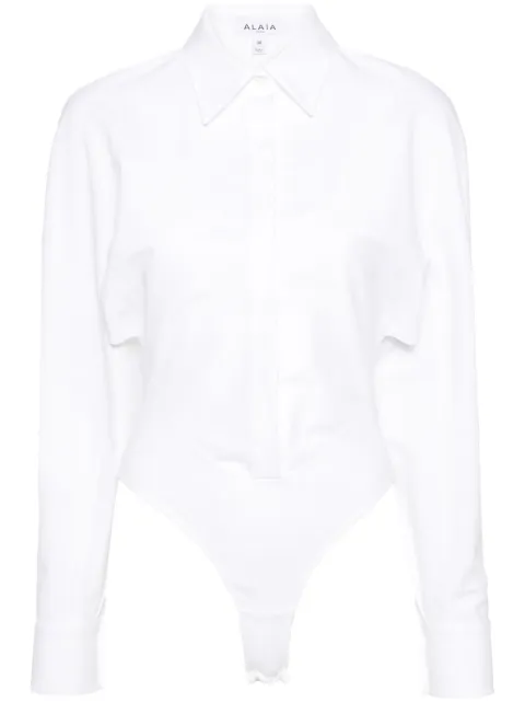 Alaïa poplin cotton bodysuit