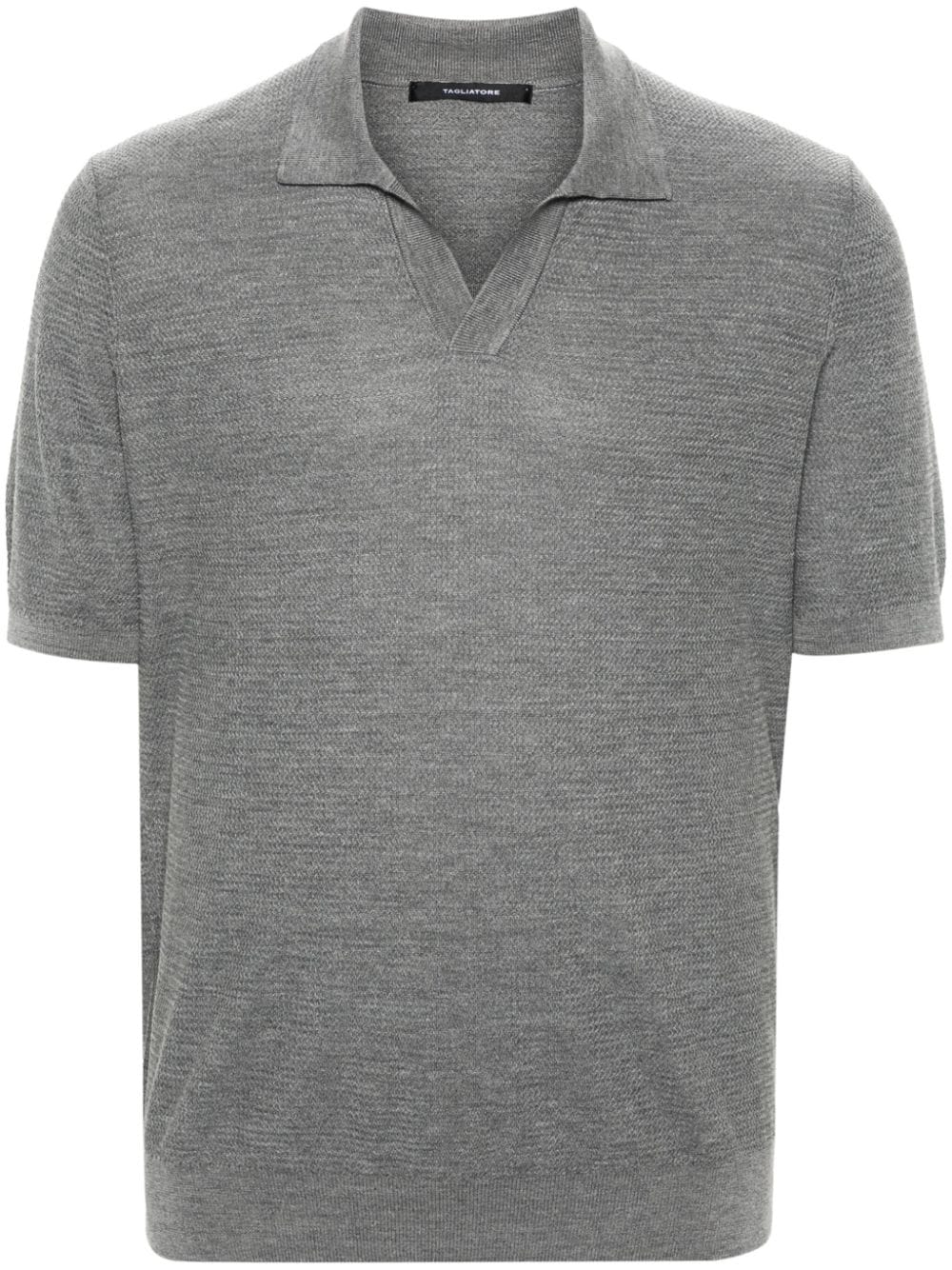 Tagliatore Paco Knitted Polo Shirt In Grey
