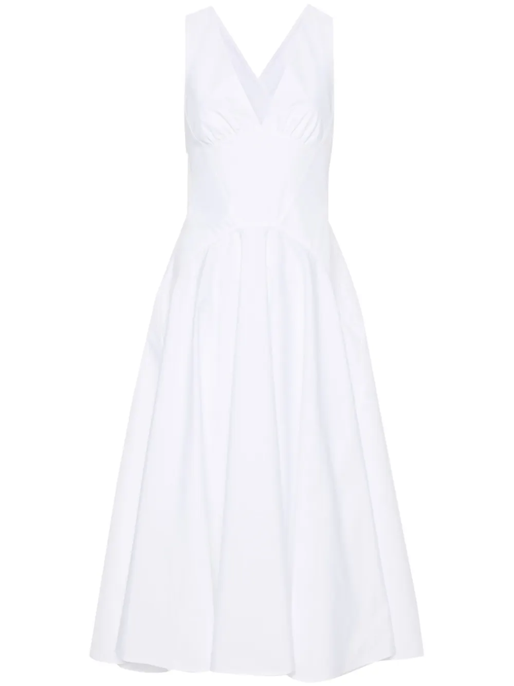 Alaïa striped cotton midi dress | White | Image 1