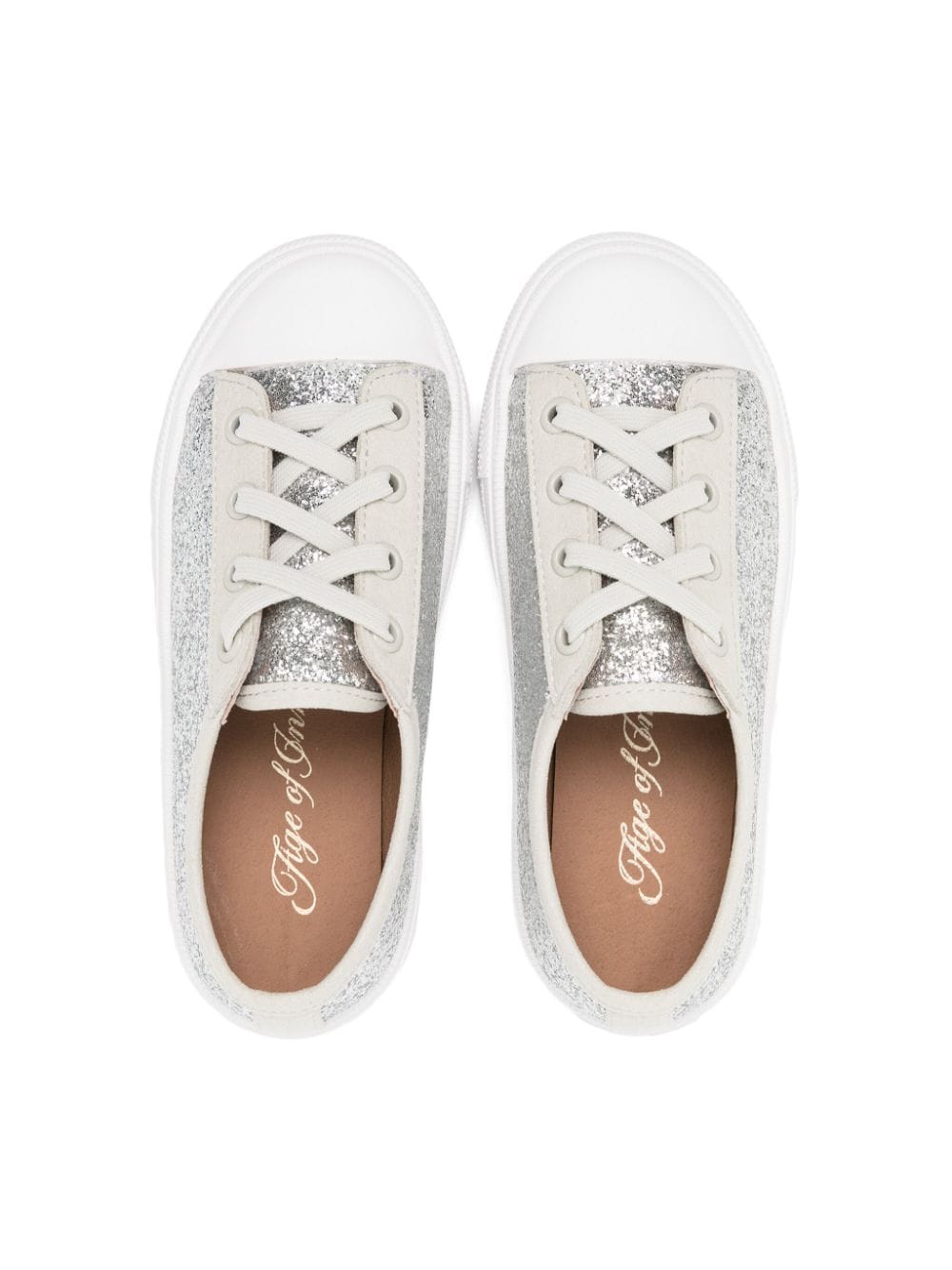 Shop Age Of Innocence Mabel Glitter Sneakers In Silver