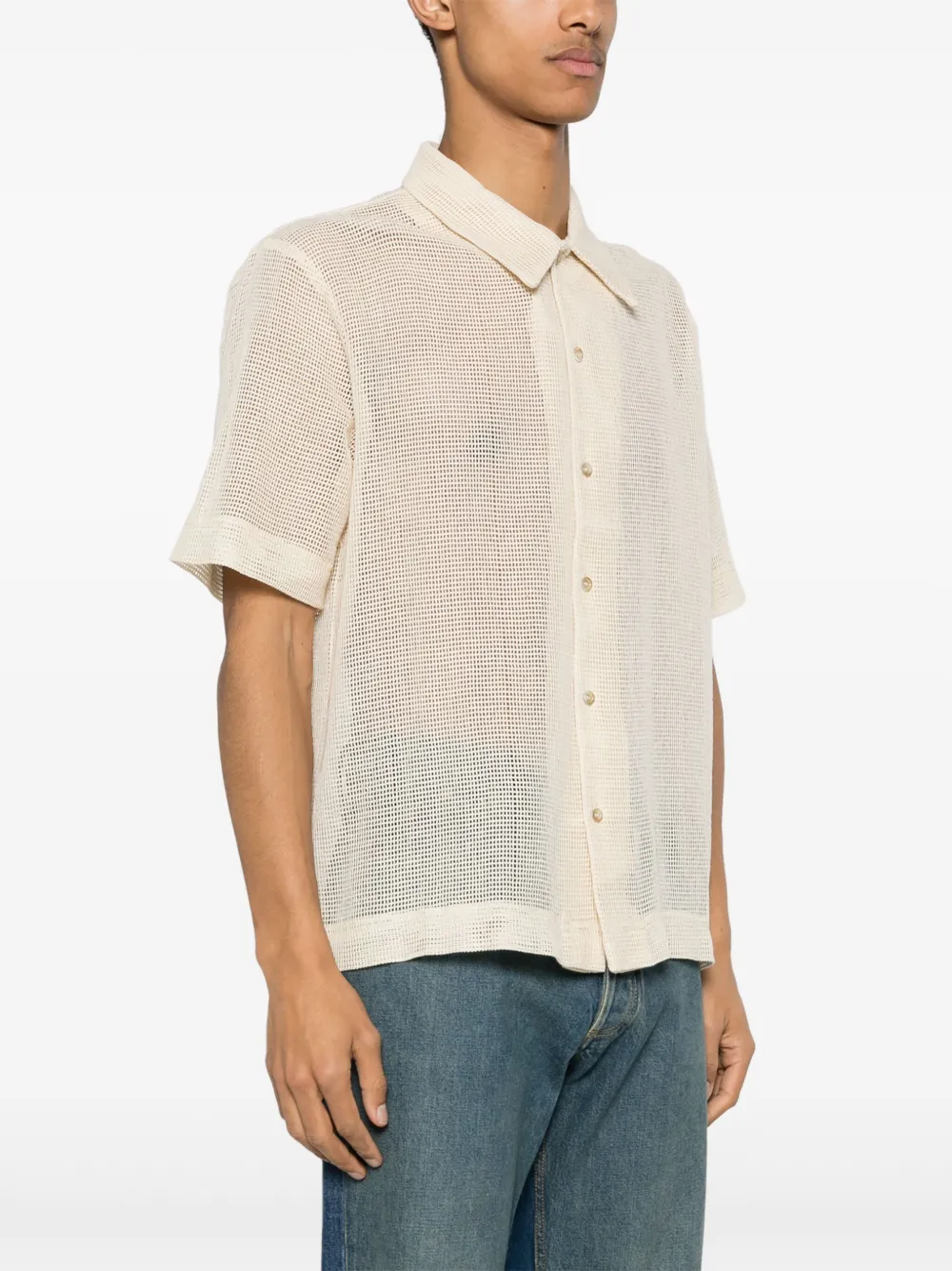 Shop Séfr Noam Cotton Shirt In Neutrals