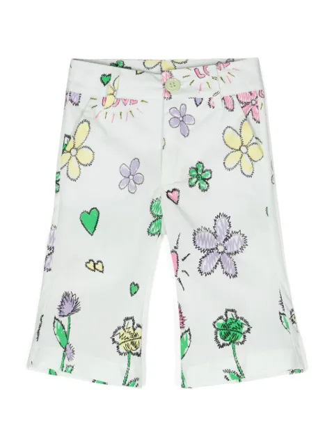 Miss Grant Kids floral-print cotton trousers