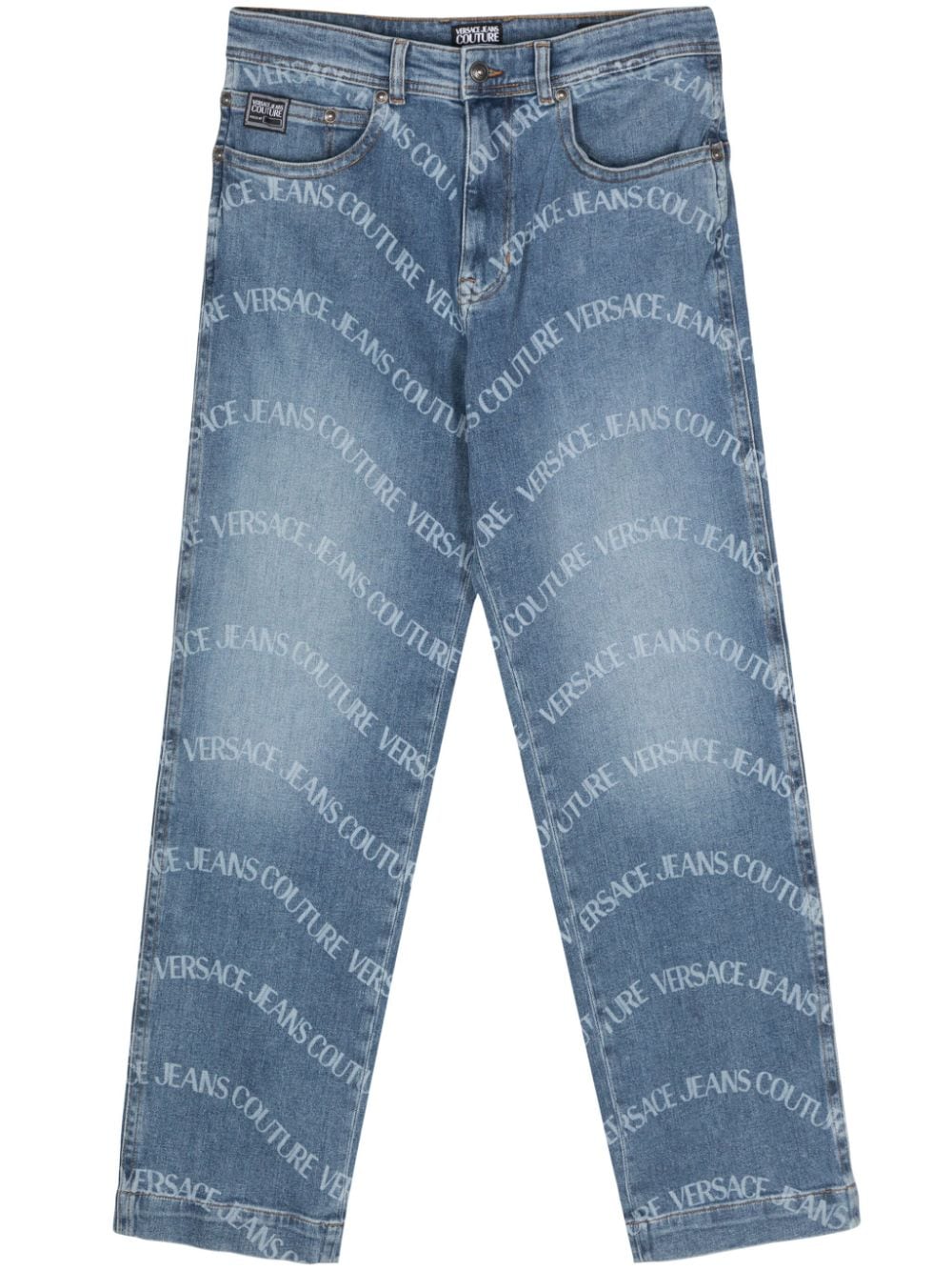 Versace Jeans Couture Jeans met logo Blauw