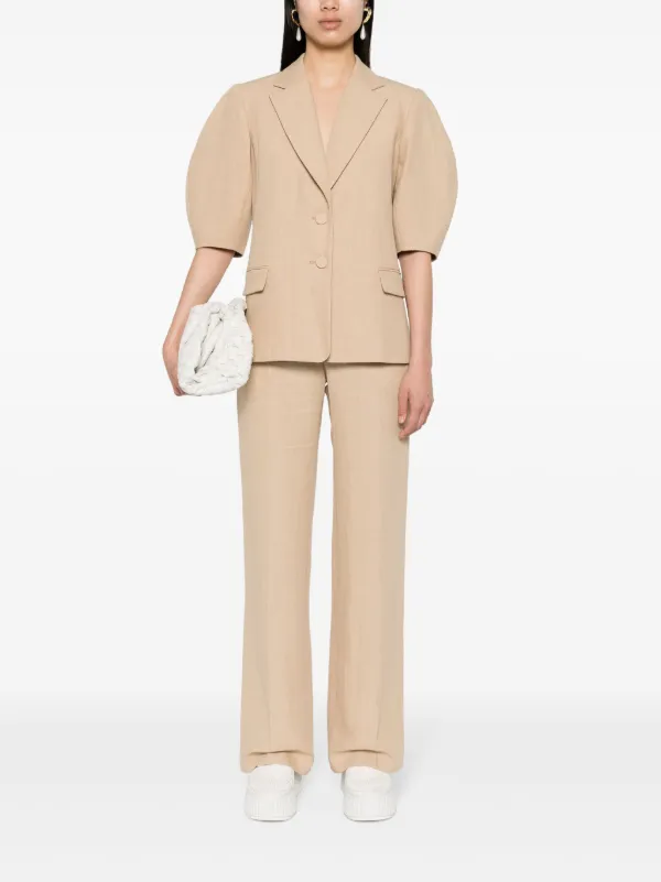 パンツ Chloe High-Waisted Wide-Leg Pants With Tailored Detailing Chloé high-waist wide-leg Trousers | Neutrals | FARFETCH