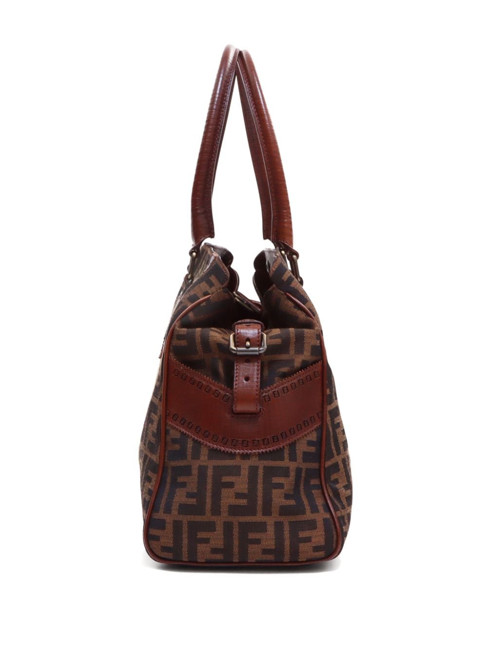Pre-owned Fendi Zucca Canvas Handbag In Brown