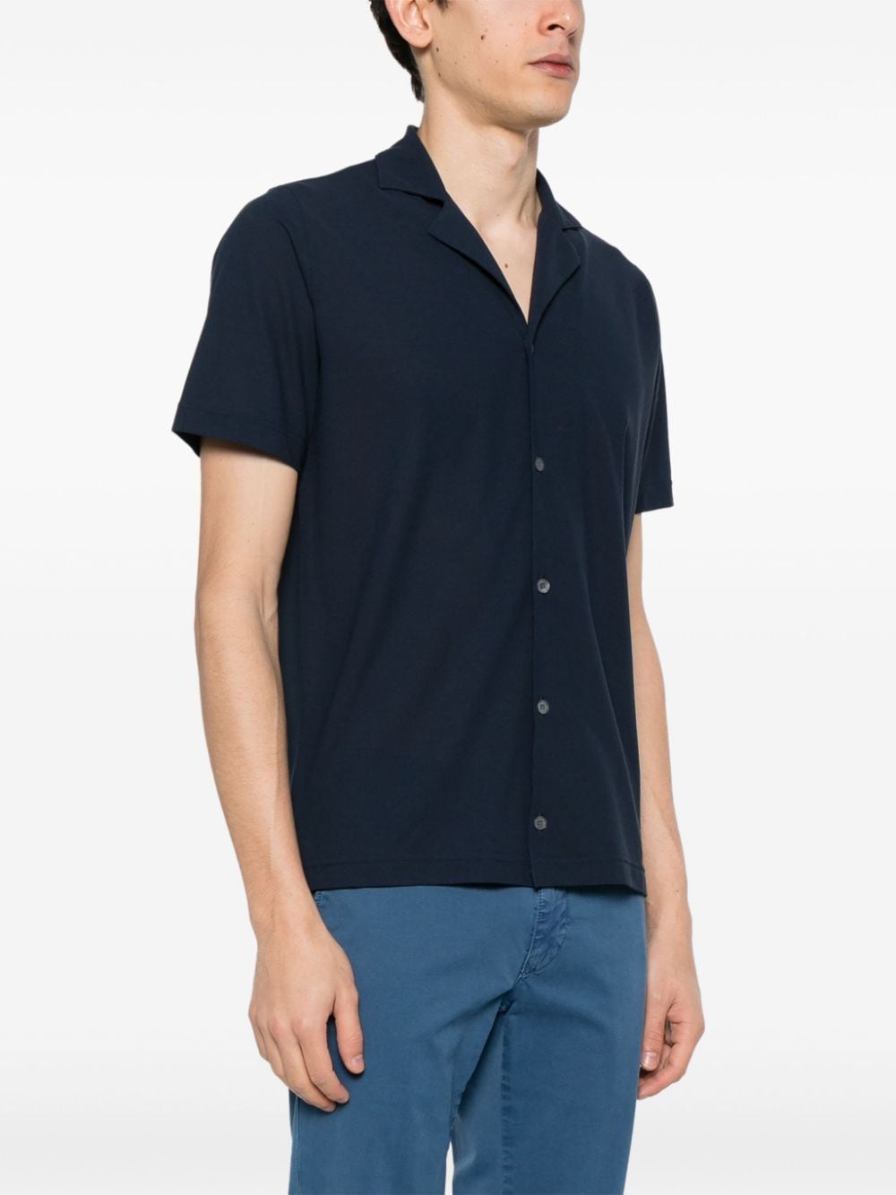 Shop Zanone Fine-knit Shirt In Blue